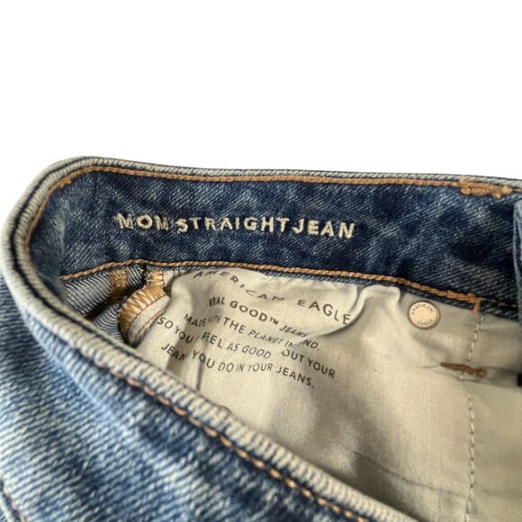 American Eagle Jeans Women 0 Blue Plaid Skinny Mid Rise Stretch (W22 L27) - Picture 15 of 15